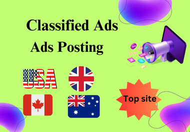 Creat 150 Classified ads posting on top free ad posting site