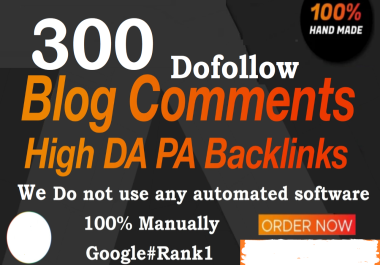 Create Manuale 100 Dofollow Blog Comment High Authority blog comment Backlinks
