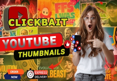 I will design custom catchy You-Tube professional thubnail designs of your videos