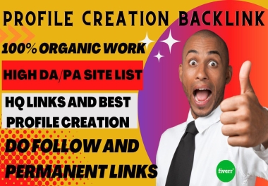 I will Build 150 USA UK CA DA and AU social profile creation backlinks in completely organic