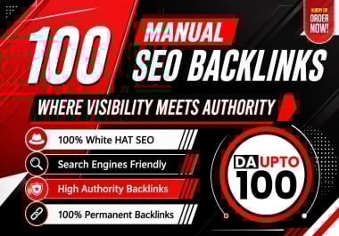 Boost Website Ranking with 100 High Authority Unique Domains Backlinks DA PA TF CF Upto 100
