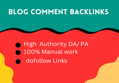 I will do 150+ make using manual blog Post comment backlinks