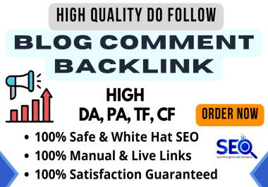 I will post 100 high quality do-follow backlink or blog comment backlink.