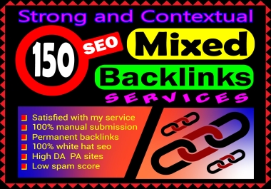 Get 150 Relevant Mixed Backlink Services in Off Page SEO Within Your Affordability