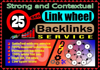 I will do 25 Link wheel backlinks service for Google rank