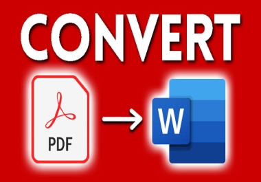 I will convert pdf to word file
