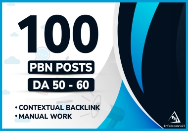 Create 100 PBN On High DA 50-60 Homepage Backlinks