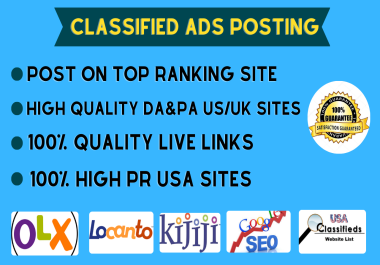 I Will Provide 110 Ads On Top Ad Posting Sites