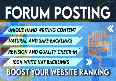 I Manually Build 60 plus Forum Posting Backlinks