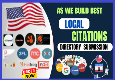 I will Create best 100 USA local citations and directory submission