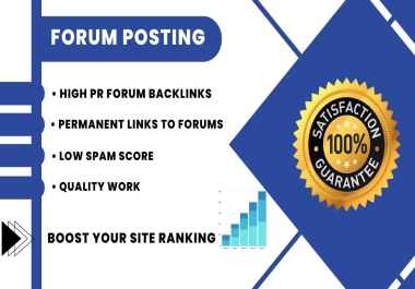 I will provide 50 forum posting backlinkshigh quality service