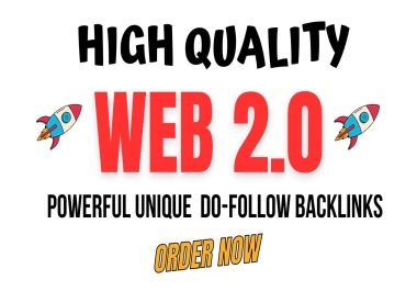 I will build 55 High Authority Dofollow web 2.0 Backlinks for your website ranking.