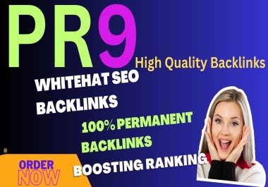 80 High quality Pr9 backlinks for your website ranking