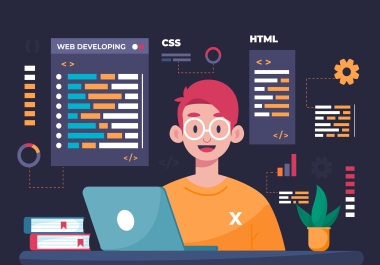 I develop websites in HTML,  CSS,  Bootstrap & JS. Fully responsive website with animations using JS.