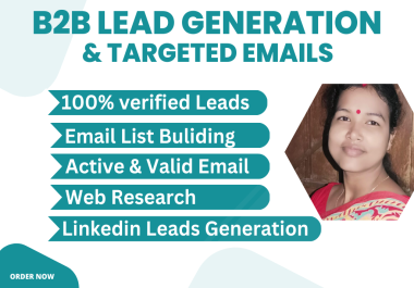 Highly targeted B2B Lead generation and email list building