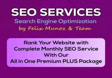 Complete Monthly SEO Service with Our All in One Premium Plus Package