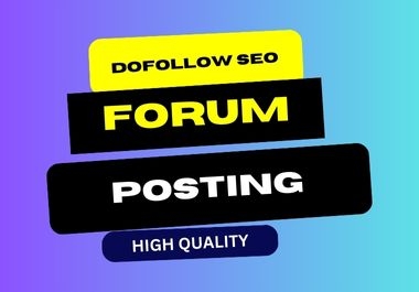 I will provide 70 forum posting backlinks,  high da 90