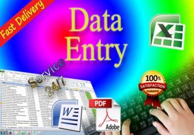 I will do perfect Data Entry and Web Research