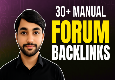I will build 30 manual forum backlinks for better SEO