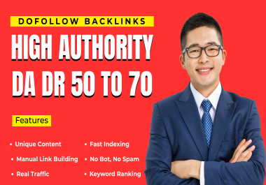 Manual High DA DR 50+ SEO Link Building for Organic Growth