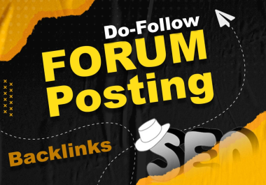 Build 30 high quality manual forum backlinks with high da dr