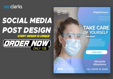 I will design a professional attractive social media post design