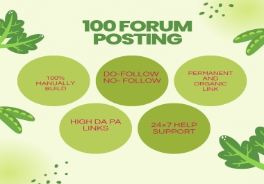 I will do 100 FORUM POSTING BACKLINKS