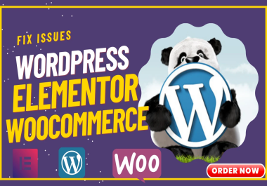 I will fix elementor,  woocommerce and wordpress issues,  errors and bugs