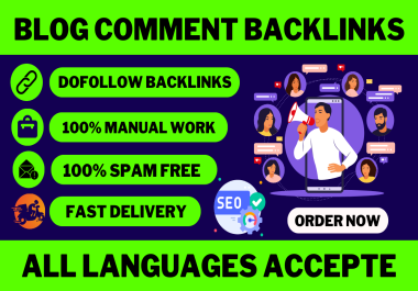 100 dofollow blog comment backlinks on your website