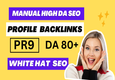 40 manual white hat seo profile backlinks