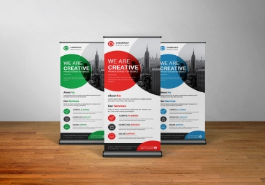 I will do retractable,  vertical or horizontal roll up banner in 12 hours