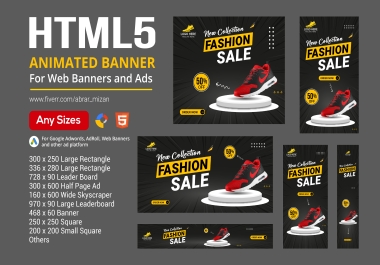 I will do amazing animated HTML5 banner ads for google adwords