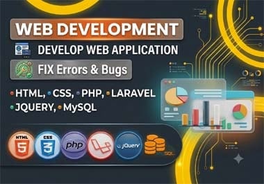 I Will Build PHP Laravel Web Applications and Fix Bugs & Errors