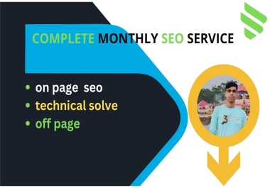 I will do complete monthly seo service increase your business