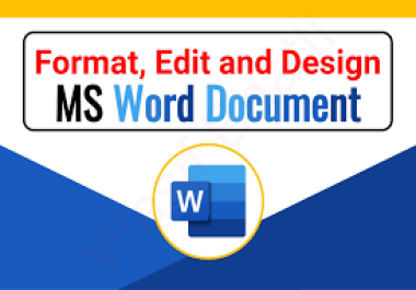 I will format & design your Microsoft Word documents