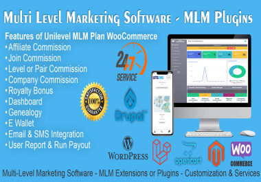 Multi Level Marketing MLM Software in WordPress,  OpenCart,  Magento,  Drupal & Laravel Affiliate
