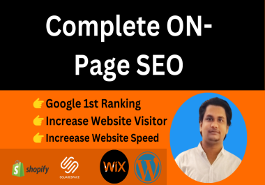 Complete On Page SEO for Wordpress wix Shopify Squarespace Website