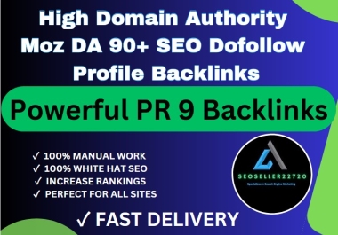 Get 50+ High Domain Authority Moz DA 90+ SEO Dofollow Profile Backlinks