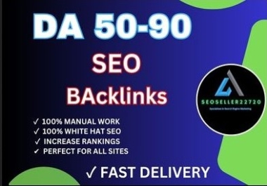 Manually Created 150 SEO Backlinks,  High Authority DA 50-90,  low Spam Score