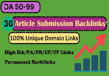I will make 30 exceptional article accommodation with high da backlinks