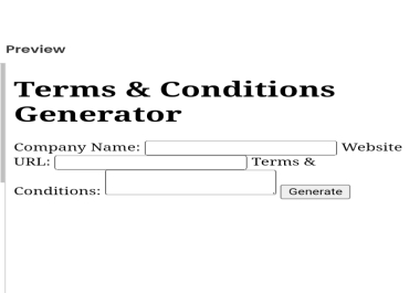 Terms and conditions generator software