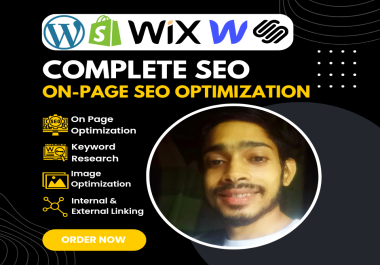 complete SEO services for wordpress,  shopify,  wix,  webflow and squarespace