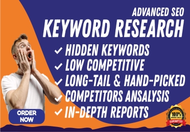 I will  conduct in-depth keyword and competitor research for SEO.