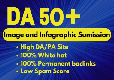 I will submit 50 infographic submission or image backlink submission on photo sharing sites