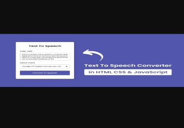 I will give TEXT to SPEECH script in HTML