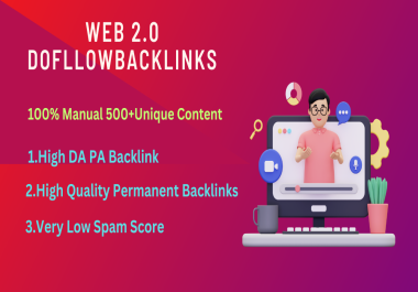 I will create high DA DR dofollow web 2.0 SEO backlinks