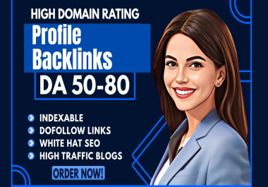 30 social media profile creation backlink high DA PA SEO link building