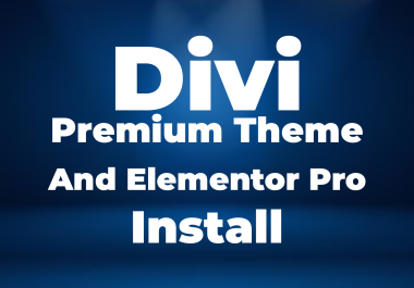 Professional WordPress Website Design with Divi Premium Theme and Elementor Pro