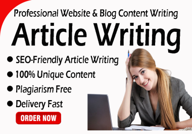 1000-word unique article writing or content writing for your website and blog