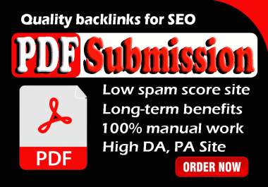 20 Professional PDF Submission Service for high DA,  PA,  site Increased Visibility and Reach